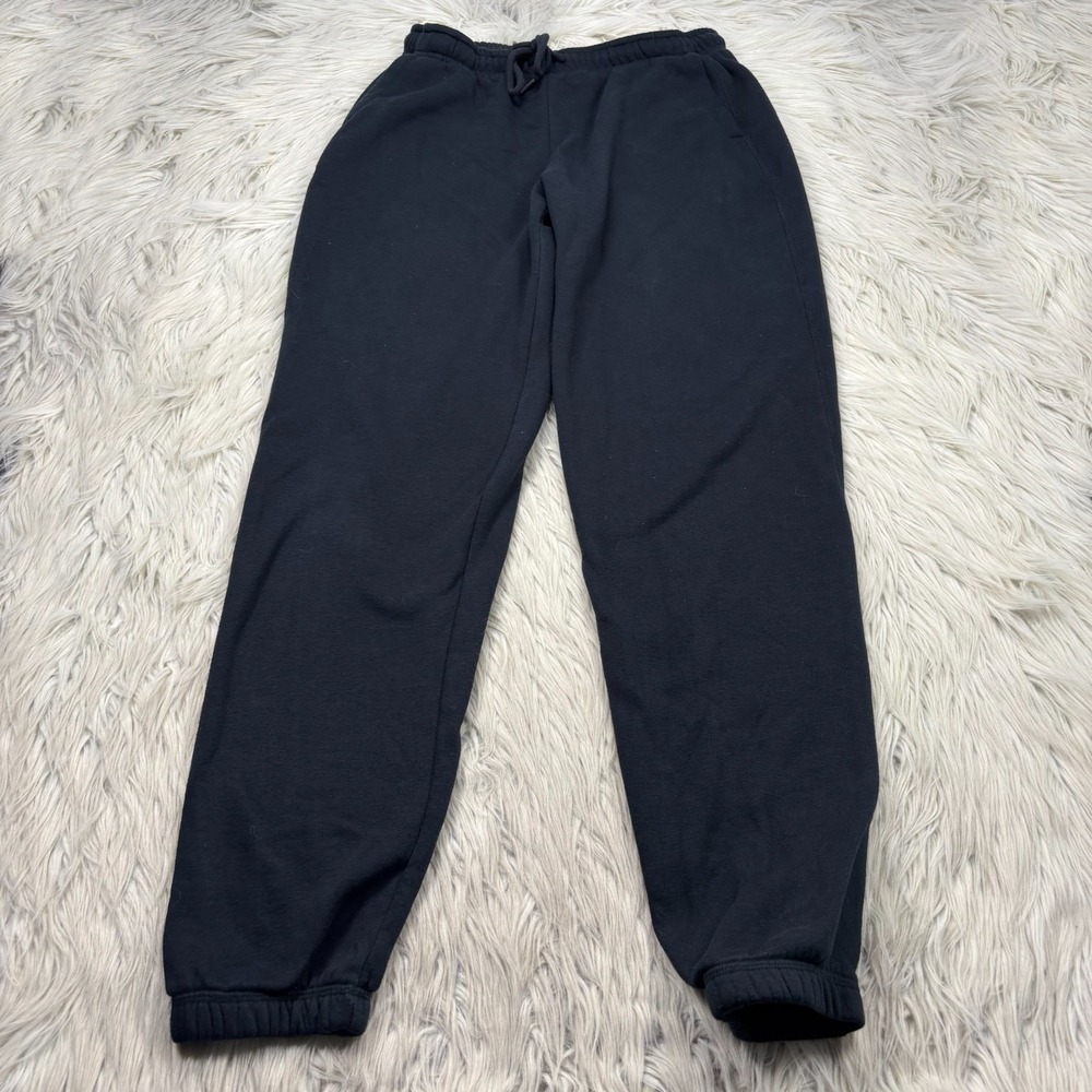 Jolyn Women's M Black Classic Jogger Sweatpants Fleece Pockets